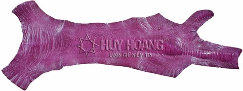 Da thuộc da đà điểu mổ chân đà điểu màu tím HD1409