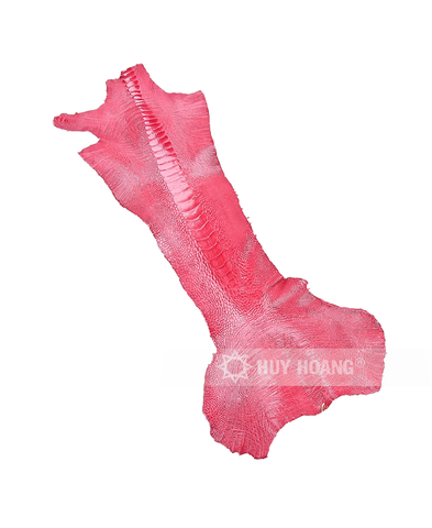 Da thuộc da đà điểu mổ chân đà điểu màu đỏ HD1405