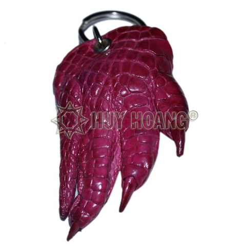 Móc khóa da cá sấu Huy Hoàng màu hồng HD8222