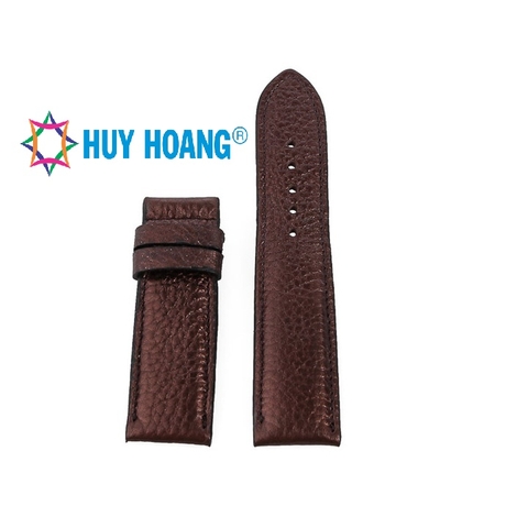 Dây đồng hồ da bò Huy Hoàng size 22, 24, 26 màu nâu bạc HD8142