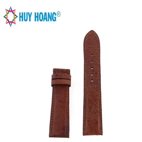 Dây đồng hồ da đà điểu da bụng size 16, 18, 20 màu nâu đỏ HD8438