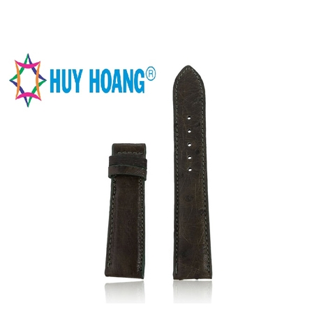 Dây đồng hồ da đà điểu da bụng size 16, 18, 20 màu xanh rêu HD8443