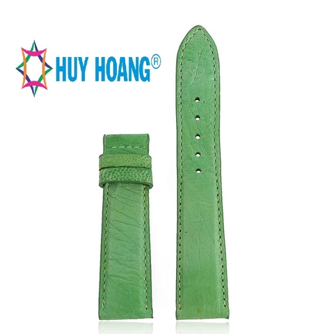 Dây đồng hồ da đà điểu da bụng size 16, 18, 20 màu xanh lá HD8442