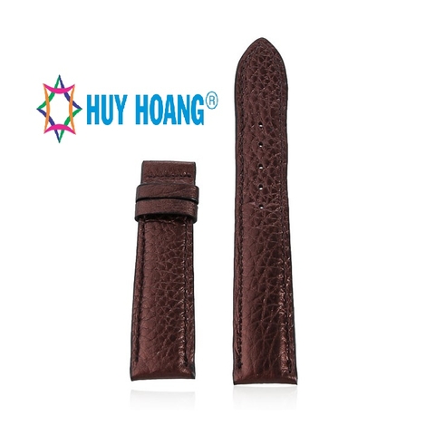 Dây đồng hồ da bò size 16, 18, 20 màu nâu bạc HD8128