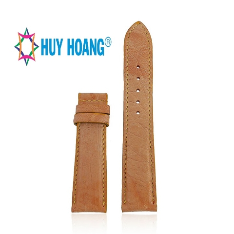 Dây đồng hồ da đà điểu da bụng size 16, 18, 20 màu vàng bò HD8440