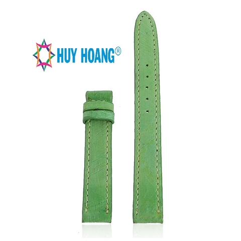 Dây đồng hồ da đà điểu da bụng size 12, 14 màu xanh lá HD8460