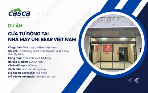 Dự án lắp đặt cửa tự động tại Nhà máy Uni Bear Việt Nam