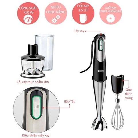 Máy xay cầm tay Braun MQ735 Sauce