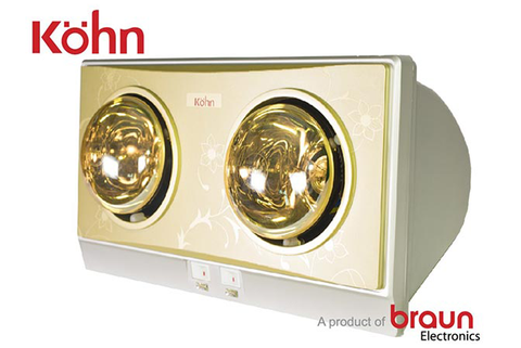 Đèn sưởi nhà tắm Kohn KU/KP02G - 2 bóng (hàng chính hãng) Thương hiệu :