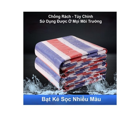 Bạt dứa kẻ trắng đỏ Kt ( 4*50)