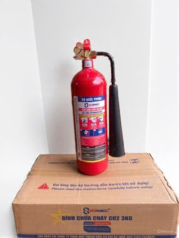 Bình chữa cháy C02 - 3 KG Bộ Quốc Phòng