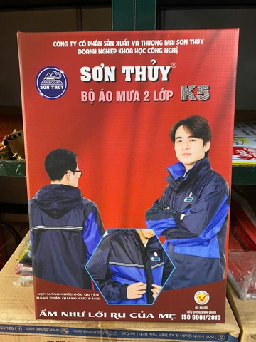 Quần Áo Mưa Sơn Thủy 2 lớp chống thấm, chống lạnh K5