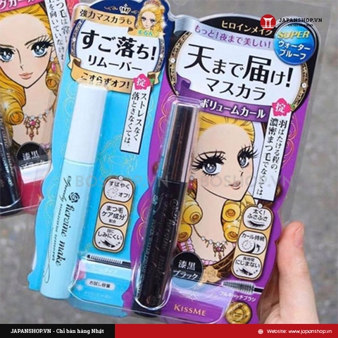 Set Mascara Kẻ Mắt và Tẩy Trang Mascara Kiss Me Heroin