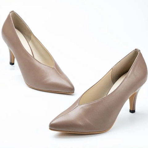 Giầy da mũi nhọn 7cm Scarpin Kosu 2018
