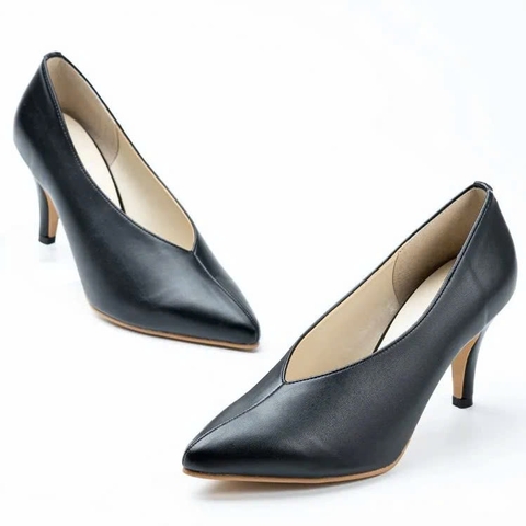 Giầy da mũi nhọn 7cm Scarpin Kosu 2018