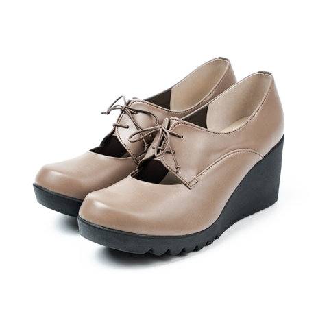 Giầy da đế xuồng 7cm Lace-up Kosu KS-23603
