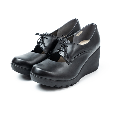Giầy da đế xuồng 7cm Lace-up Kosu KS-23603