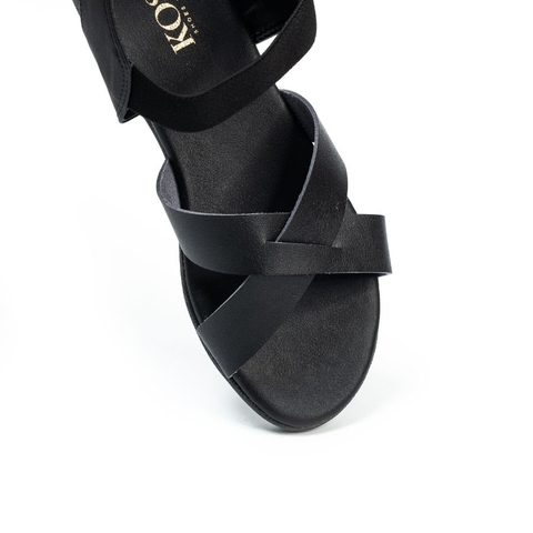 Sandal nữ đế xuồng quai chéo 4cm Kosu K-23363