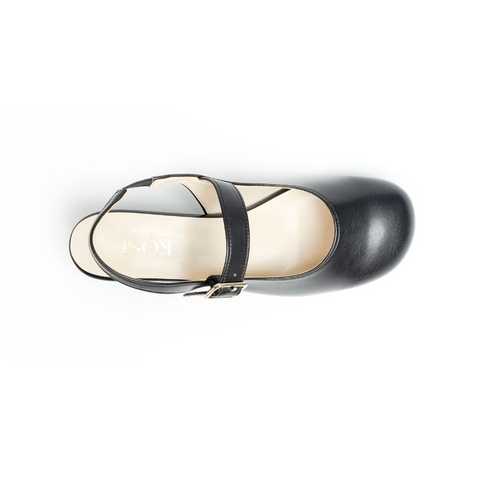 Giầy da mũi tròn 5cm Slingback Kosu 2028
