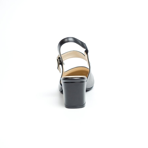 Giầy da mũi tròn 5cm Slingback Kosu 2028