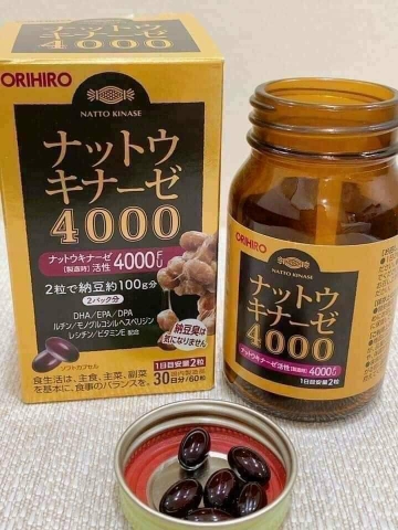 Viên uống hỗ trợ phòng ngừa tai biến Orihiro 4000FU - 60 viên