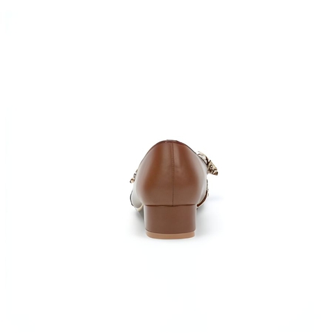 Giầy da nữ 3cm Textured Bow Kosu 24309