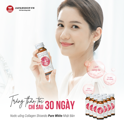 Nước uống trắng da pure white 10x50ml