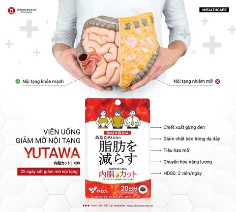 Viên uống hỗ trợ giảm mỡ nội tạng Yawata