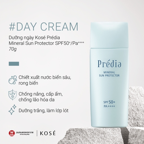 Dưỡng Ngày Kosé Prédia Mineral Sun Protector SPF50+/Pa++++ 70g