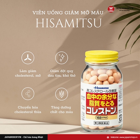 Viên uống giảm mỡ máu Hisamitsu 84 viên