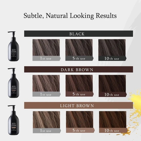 Dầu gội nhuộm tóc phủ bạc hữu cơ Root Vanish KIWABI