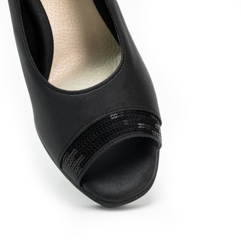 Sandal đế xuồng 7,5cm sequin Kosu K-24011