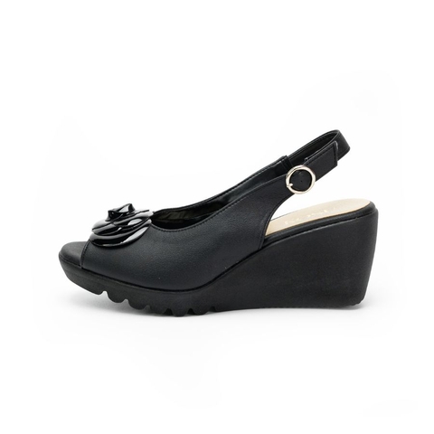 Sandal đế xuồng 7,5cm hoa trà Kosu K-24313