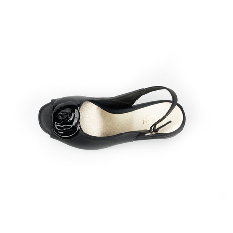 Sandal đế xuồng 7,5cm hoa trà Kosu K-24313