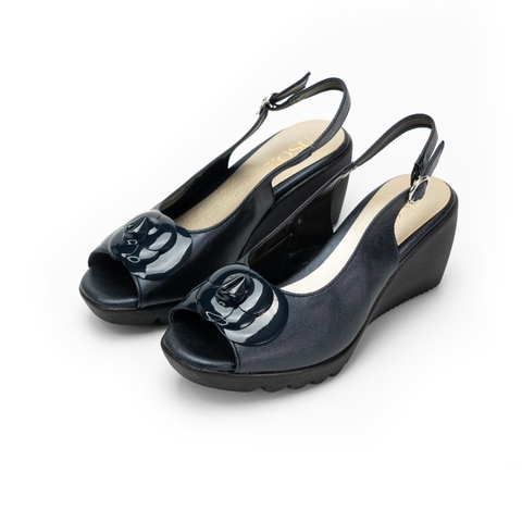 Sandal đế xuồng 7,5cm hoa trà Kosu K-24313