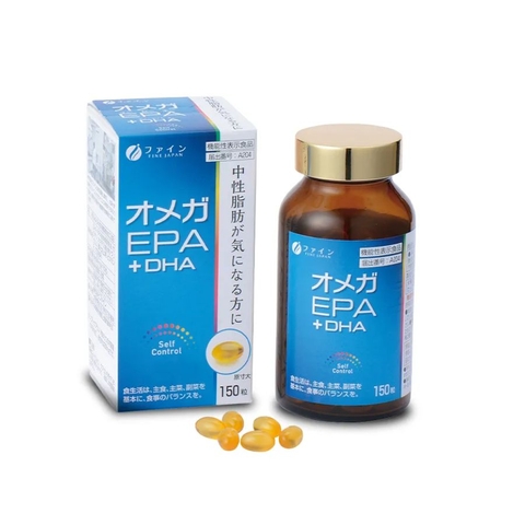 Viên uống dầu cá hỗ trợ giảm mỡ máu Fine Japan 150 viên