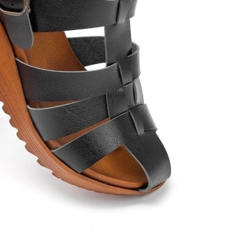 Sandal nữ đế xuồng bít mũi 5,5cm T-Strap Kosu O-4005