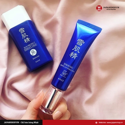 Kem dưỡng ngày Kose Sekkisei White UV Emulsion SPF50+ - 35g