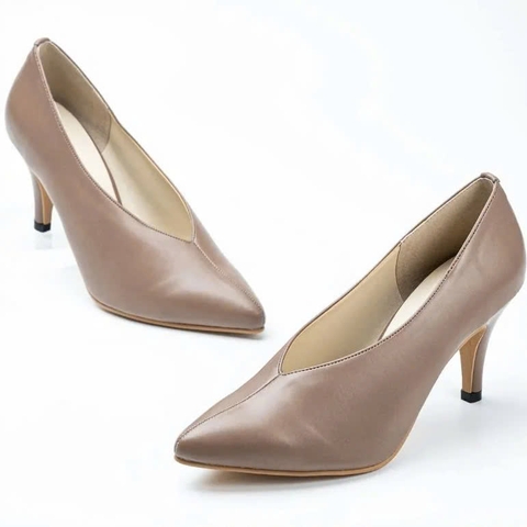 Giầy da mũi nhọn 7cm Scarpin Kosu 2018