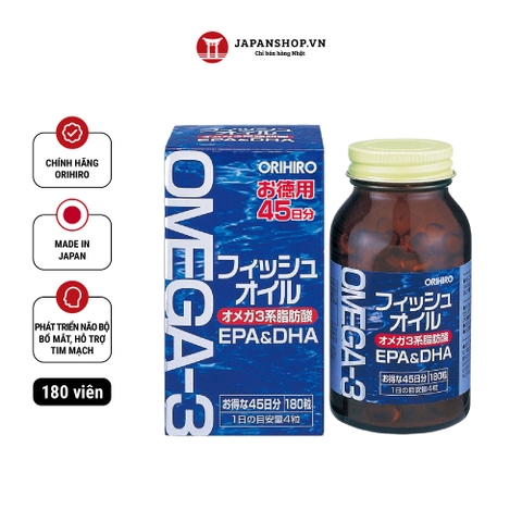 Dầu cá omega 3 Orihiro 180v