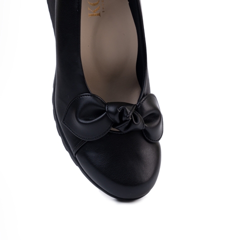 Giày da đính nơ 7cm Kosu K-24M26