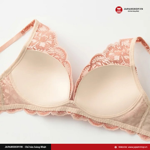 Áo lót nữ ren không gọng Fluffy Bra Gunze JB6028H