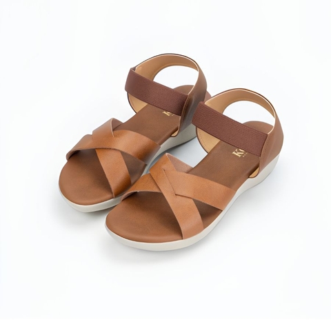 Sandal nữ đế xuồng quai chéo 4cm Kosu K-23363