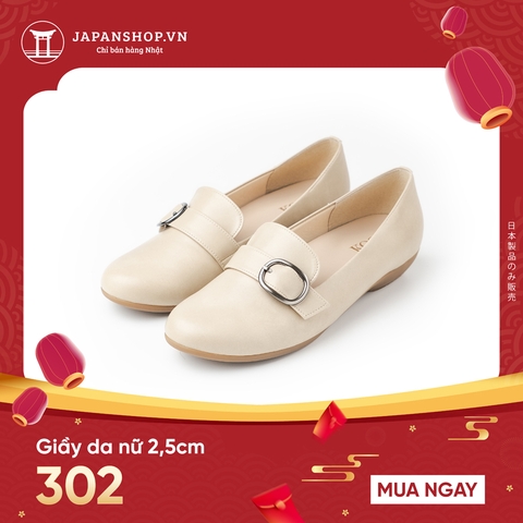 Giầy da nữ 2,5cm phối Belt Kosu 302