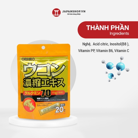Bột nghệ giải rượu Orihiro 20 gói