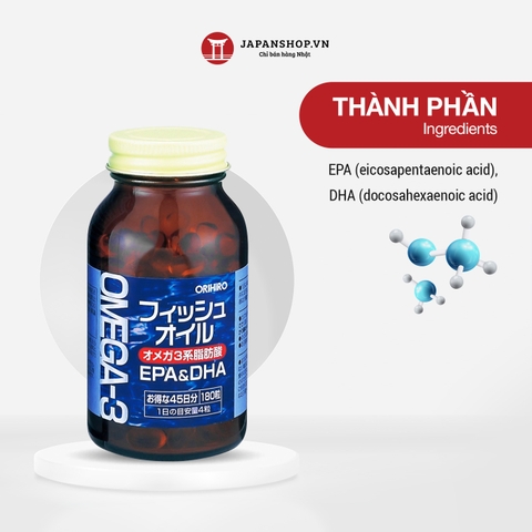 Dầu cá omega 3 Orihiro 180v