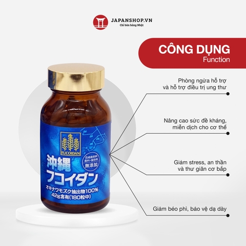 Tảo hỗ trợ phòng ngừa ung thư Fucoidan xanh 180v