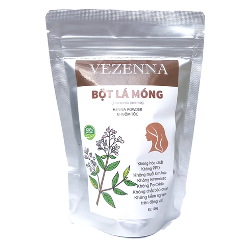 BỘT LÁ MÓNG NHUỘM TÓC BẠC (HENNA) - 100gr
