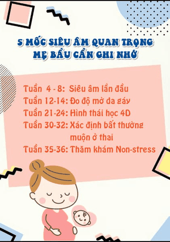 5 thời điểm quan trọng cần siêu âm khi mang thai các bà bầu nên biết