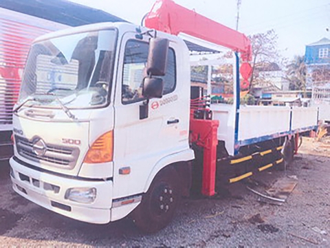 Ô tô tải có gắn cẩu HINO FC9JLSW/ CKGT- UNIC UR-V545